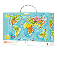 Дитячий smile пазл "Карта Світу" англійська версія DoDo 300123, 100 деталей