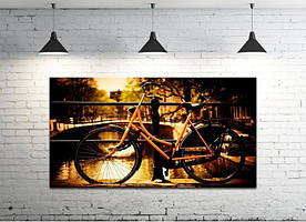Картина на полотні на стіну для інтер`єру/спальні/прихожої DK Велосипед (DKP4560-g282) 50х100 см