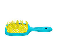 Гребінець для волосся бірюзовий з жовтим Janeke Superbrush 86SP226 TSE, фото 4