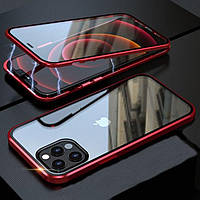 Магнитный чехол Magnetic для Apple IPhone 14 Pro Max два стекла (Разные цвета)