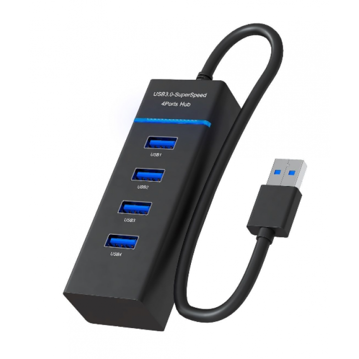 USB HUB на 4 порти USB 3.0, з підсвіткою, у блістері: продаж, ціна у ...
