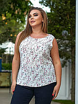 Вишукана жіноча блуза, тканина "Штапель" 58, 60, 62 розмір 58, фото 4