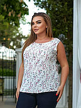 Вишукана жіноча блуза, тканина "Штапель" 58, 60, 62 розмір 58, фото 3