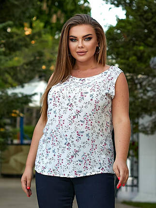 Вишукана жіноча блуза, тканина "Штапель" 58, 60, 62 розмір 58, фото 1