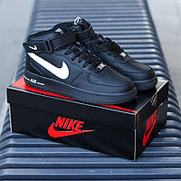 Мужские Кроссовки Nike Air Force 1 High Black White 42-44