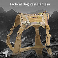 Тактический жилет-шлейка для собак Камо, размер M