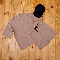 Летний оверсайз комплект футболка и шорты OK 162777 | Комплект летний мужской легкий двунитка