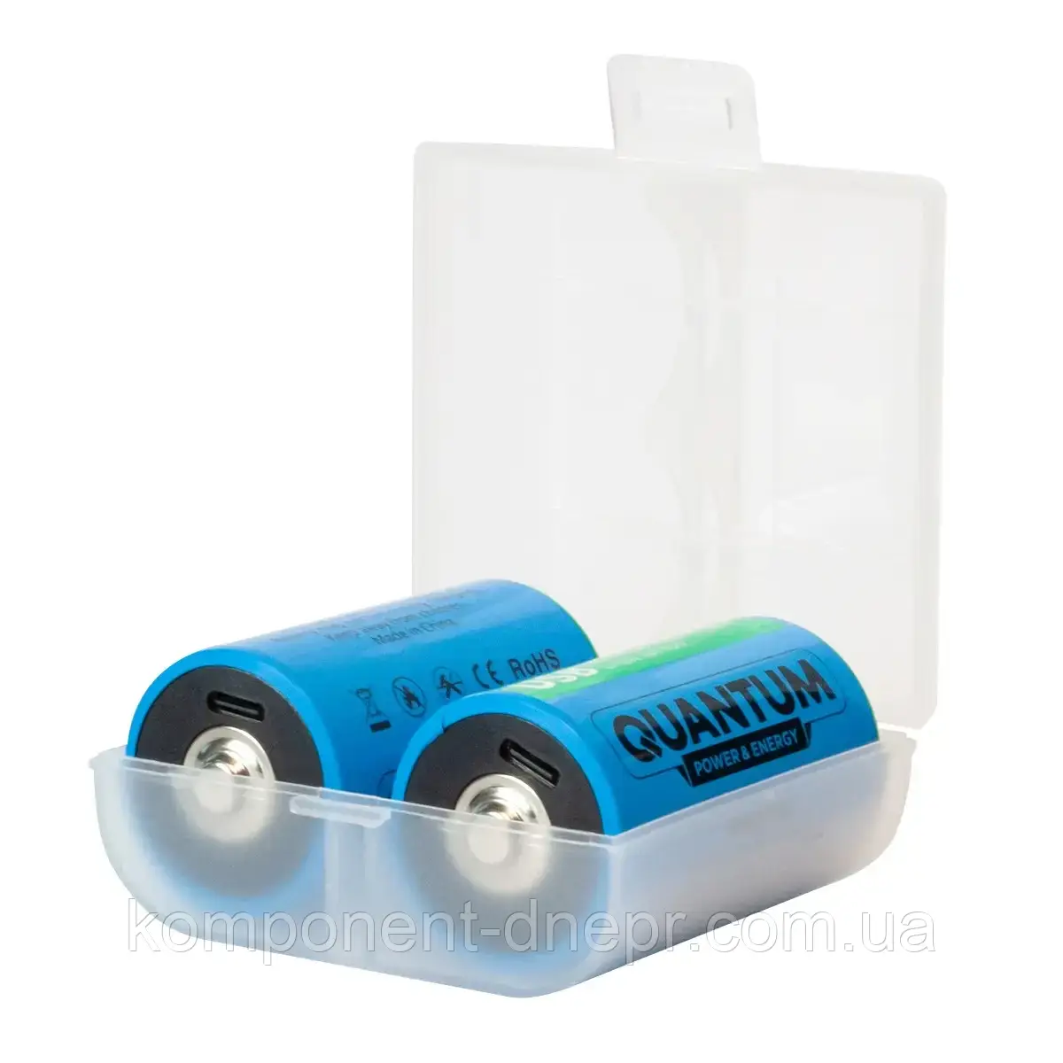 Акумулятор літій-іонний Quantum USB Li-ion D 1.5V, 5200mAh, фото 1