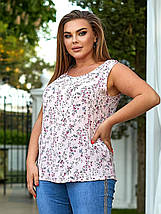 Вишукана жіноча блуза, тканина "Штапель" 58, 60, 62 розмір 58, фото 3