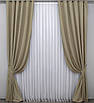 Комплект штор (2шт. 1,5х2,9м.) мікровелюр, колекція "SPARTA". Колір бежевий. Код 1196ш 33-0019, фото 2