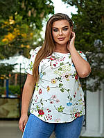 Изысканная женская блуза, ткань "Штапель" 56, 58, 60 размер 56 60