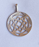 Зірка Лади-Богородиці в колі 3 слов`янський оберіг з срібла 925-ої проби, фото 3