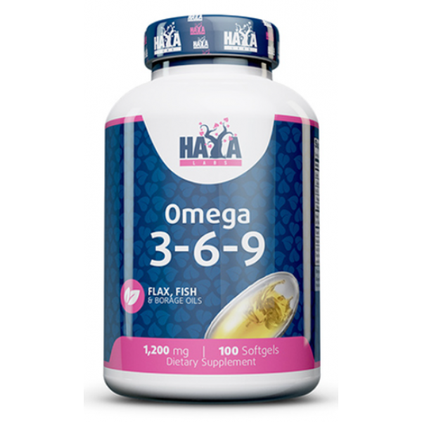 Риб'ячий жир Haya Labs Omega 3-6-9 1200 мг 100 капсул, фото 1