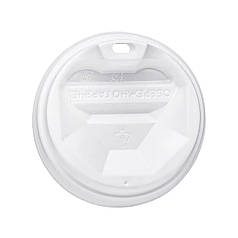 Кришка для паперових одноразових стаканів біла пластикова Ø70мм (175мл) 50шт/уп (1ящ/60уп/3000шт)