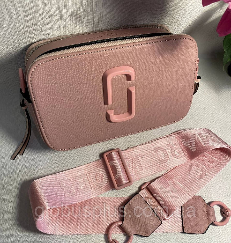 Жіноча сумка Marc Jacobs, тканинний ремінь, пудра, 21*13*8 см, 931399, фото 1