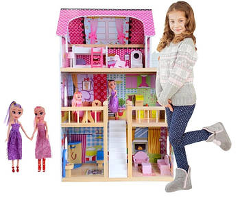 Дерев'яний ляльковий будиночок FunFit Kids 3046