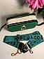 Жіноча сумка Marc Jacobs, тканинний ремінь, зелена, 21*13*8 см, 931399, фото 2