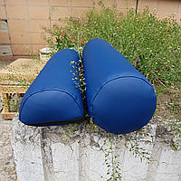 Валик для массажного стола из эко-кожи 45х10 см синий