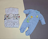 Человечек детский "Baby" 62 размер, человечки интерлок, комбинезон детский 62 размер Голубой