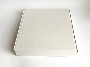 Самозбірна коробка з крафт-картону 260*260*50мм біла