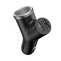 Автомобільний адаптер Baseus Y Type CCALL-YX01 2USB 3.1A + прикурювач Вlack S