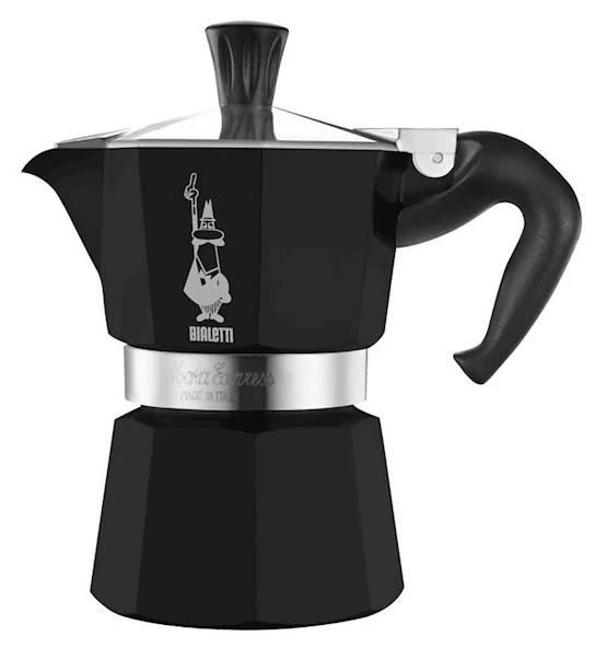 Гейзерна кавоварка Bialetti Moka Express 130 мл. 3 чашки Чорна