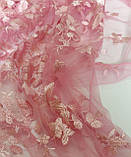 Сітка з вишивкою рожева, фото 3