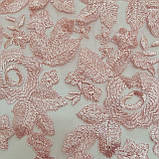 Сітка з вишивкою рожева, фото 8