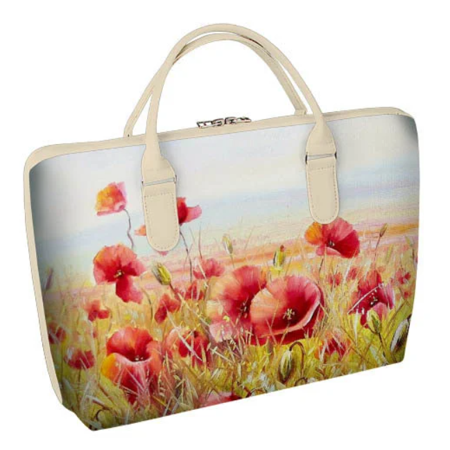 Сумка тканинна Саквояж Маки 36х26 см (SW_15N085_SBR), фото 1