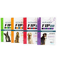 Капли Fip Forte от блох и клещей для собак весом 24-40кг (6,7мл)