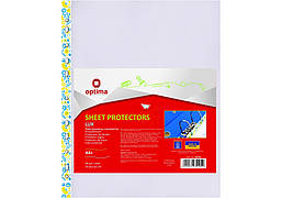 Файл А4+ 40 мкм, 20 шт Optima глянець, жовто-блакитний орнамент