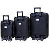 Комплект дорожніх валіз різного розміру Bonro Style набір 3 штуки чорно-темнофіолетовий, фото 3