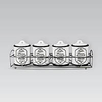 Набір банок для спецій і сипких продуктів 3 шт. FRU-882 Набір ємностей для сипких із порцеляни