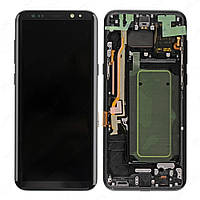 Дисплей Samsung G955F Galaxy S8 Plus модуль в сборе с тачскрином, черный, с рамкой