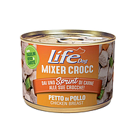 Консерва для собак класу холістик Life Dog Mixer Crocc Petto di Pollo Куряча грудка 150 гр