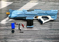 Електричний водяний пістолет автомат на акумуляторі дитячий combat water gun блакитний