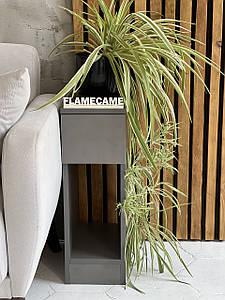 Приліжкова тумбочка вузька з одним ящиком без ручок, тумба для дому з ДСП II T-13