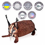 М'яка іграшка антистрес "Рись Шльопа" 30см, подушка-антистрес, подушка рись, фото 7