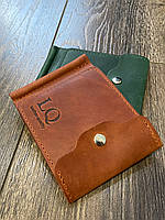 Коричневый кожаный зажим для денег ручной роботы LQ Leather