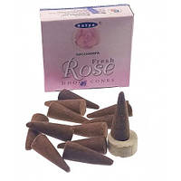 Благовония конусы Свежая Роза (Fresh Rose dhoop cones, Satya)