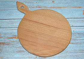 Дошка кругла з ручкою I Дока з дерева для подавання та нарізання IДошка дерев'яна кухонна