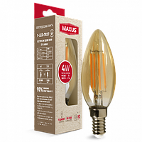 LED лампа MAXUS C37 FM 4W 2200K 220V E14 Amber (1-LED-7037)