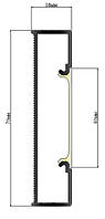 Плинтус алюминиевый прямоугольный накладного монтажас LED SMG-3109 анодированный. Цвет Серебро
