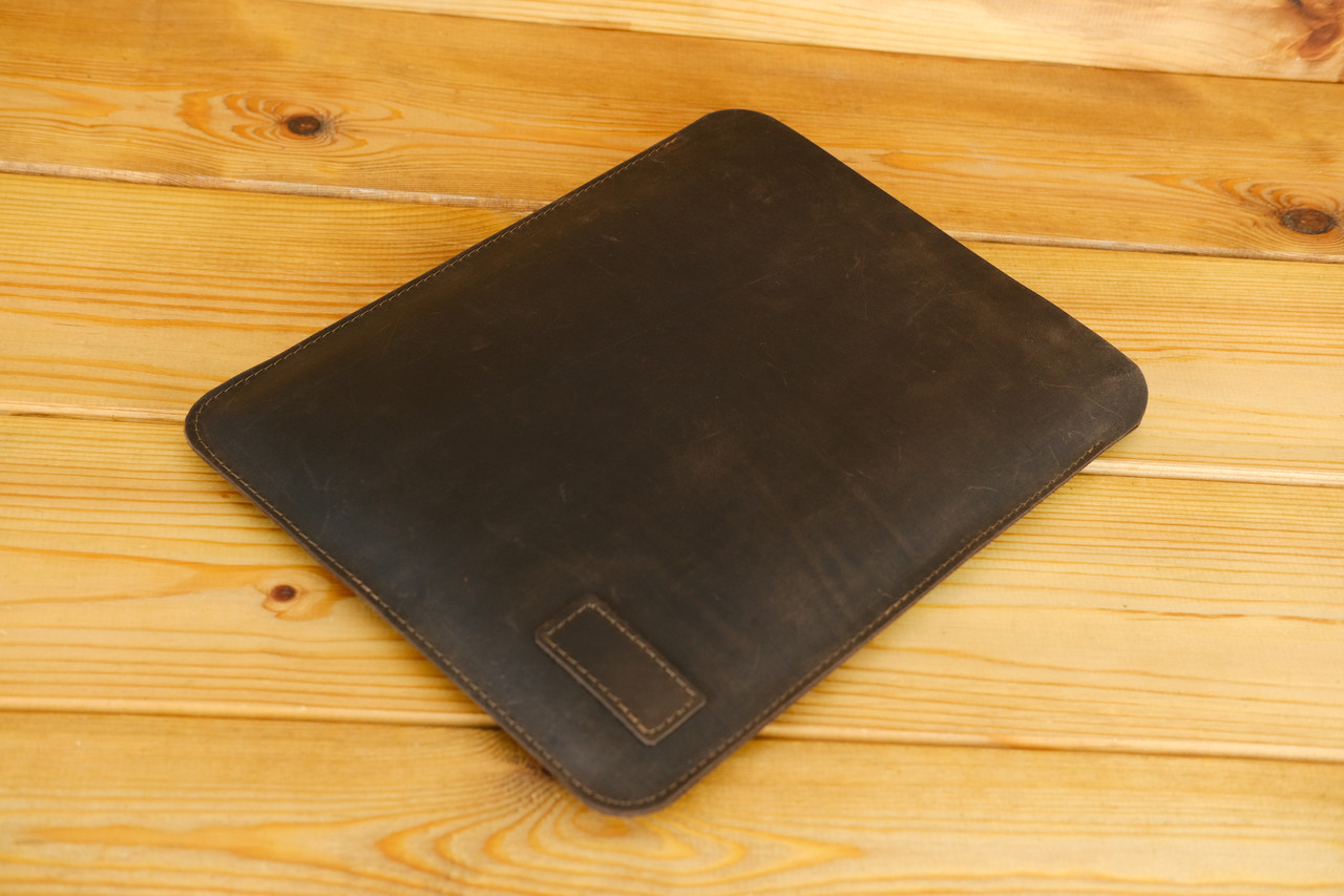 Шкіряний чохол для MacBook Air 13" (2018-2021)  Дизайн №1, Вінтажна шкіра, колір Шоколад