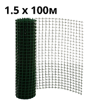 Сетка пластиковая 1.5х100 м для ограждения птичьих вольеров и клеток Agro Star 12х14 мм (Agro-А00494016)