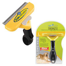 Щітка для грумінгу великих собак Furminator deShedding tool Large Фурминатор Fubnimroat 10 см, фото 5