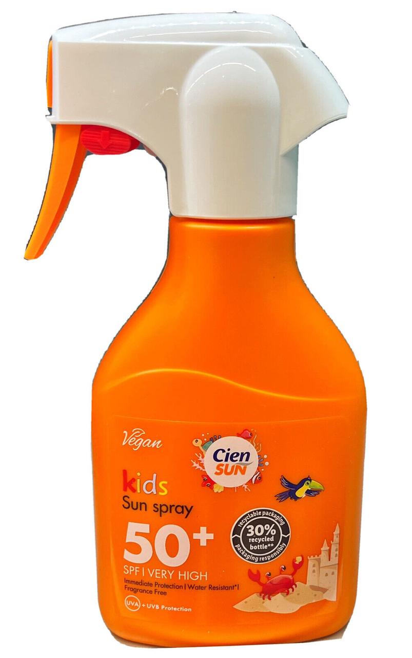 Сонцезахисне молочко спрей для дітей водостійке Cien Sun Spray for Kids SPF 50+ 150 мл