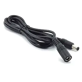 Роз'єм DC Power, подовжувач Female х Male (5.5x2.1mm), 2 м. Подовжувач для кабелю