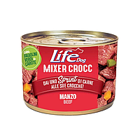 Консерва для собак класу холістик Life Dog Mixer Crocc Manzo з яловичиною 150 гр