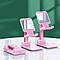 Підставка для телефону з дзеркалом, Рожева / Складаний настільний тримач для смартфона та планшета, фото 4